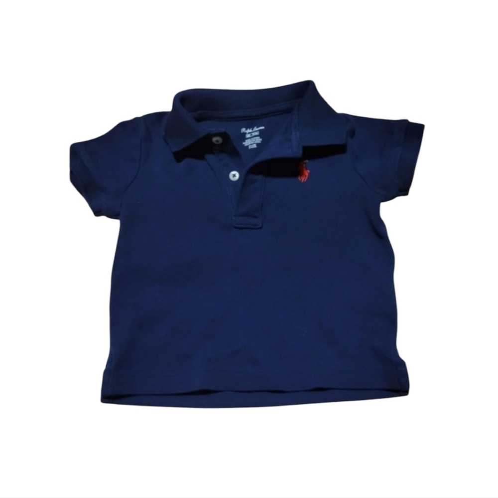 Vintage Ralph Lauren 100% Cotton Navy Blue Polo Shirt & Pink Size 6 Months Baby